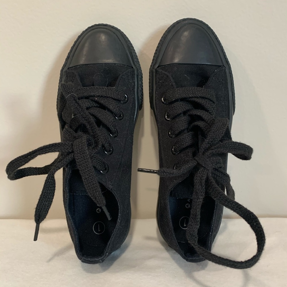 All Black low top sneakers